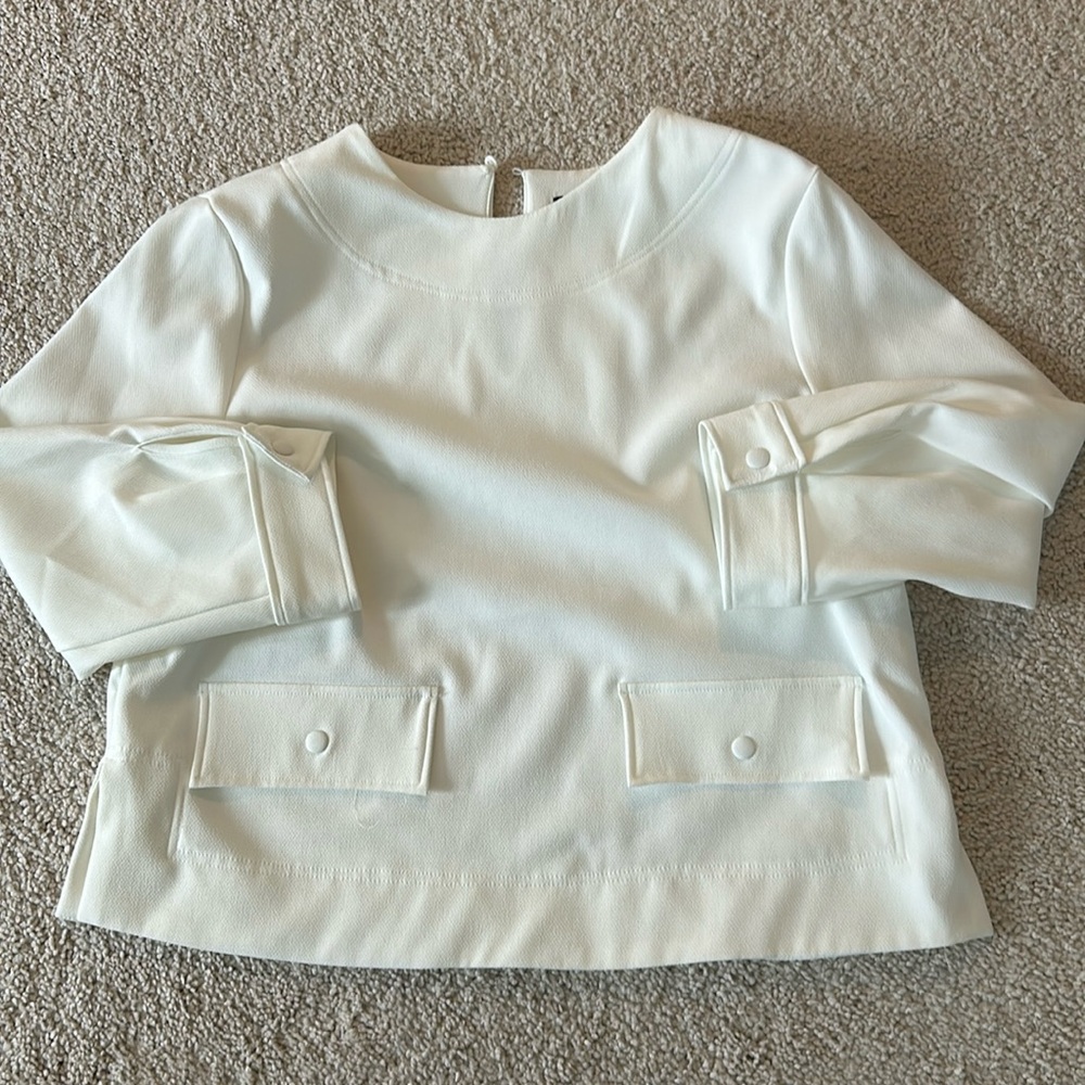 Zara Cropped White Top
